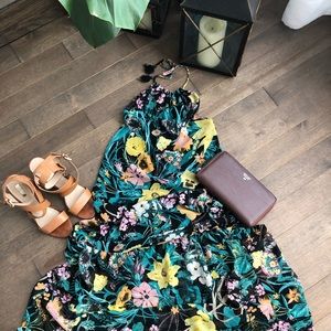 Zara Floral Backless Maxi Dress